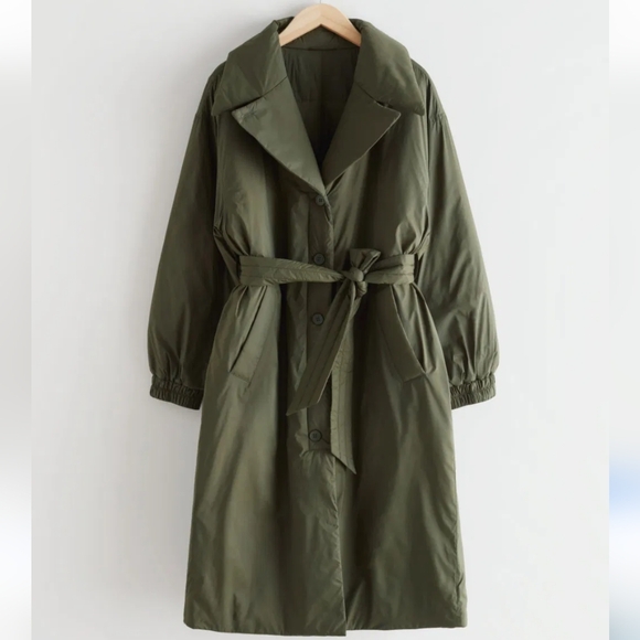 & Other Stories Jackets & Blazers - NWT & Other Stories Belted Puffer Coat